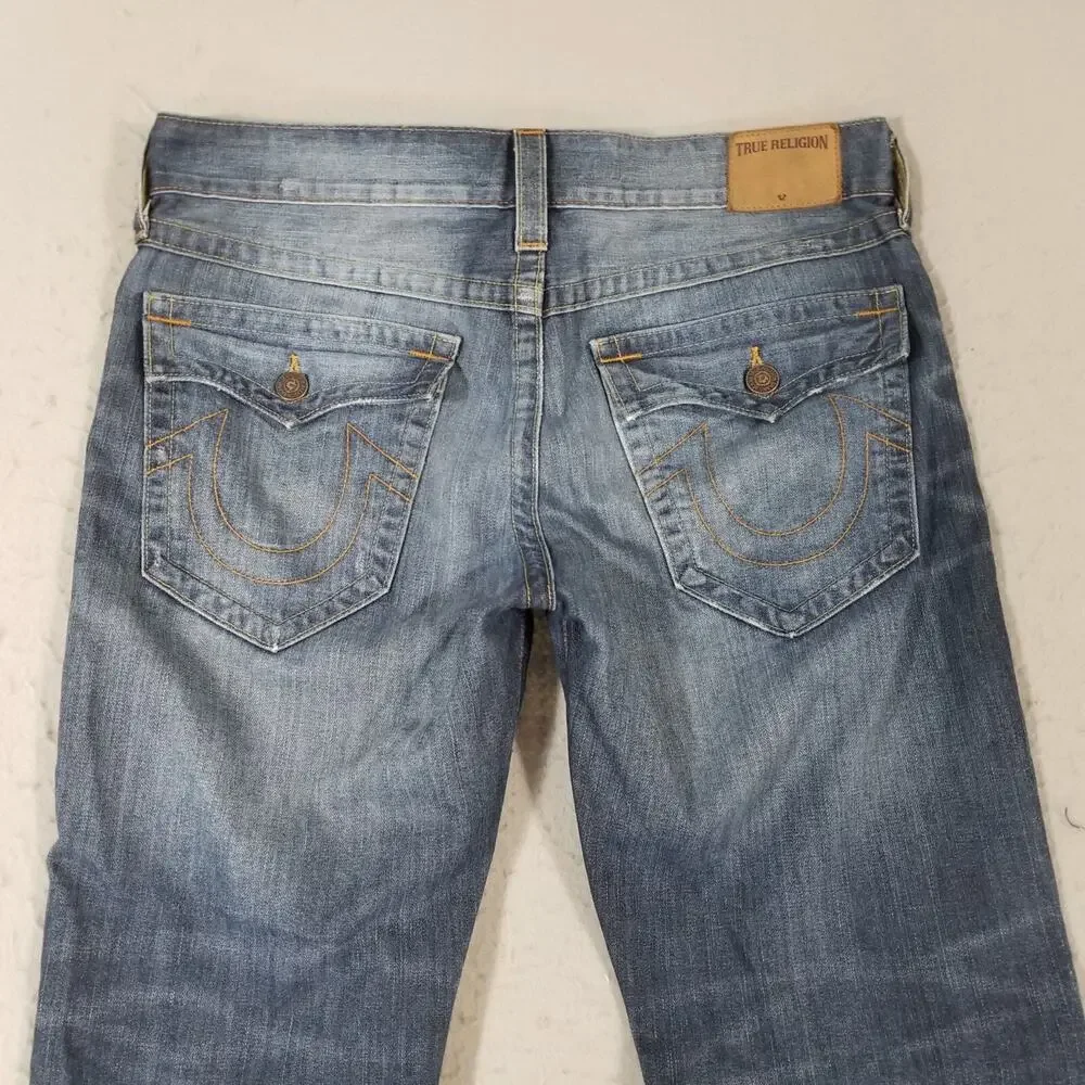 True Religion jeans men's 36x32 Geno‎ relaxed Slim flap pocket blue denim pants